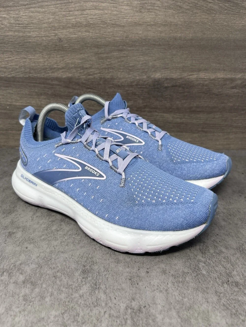 Brooks Glycerin 20 Womens Size 9 Blue Purple DNA LOFT v3 Cushioned Running Shoes